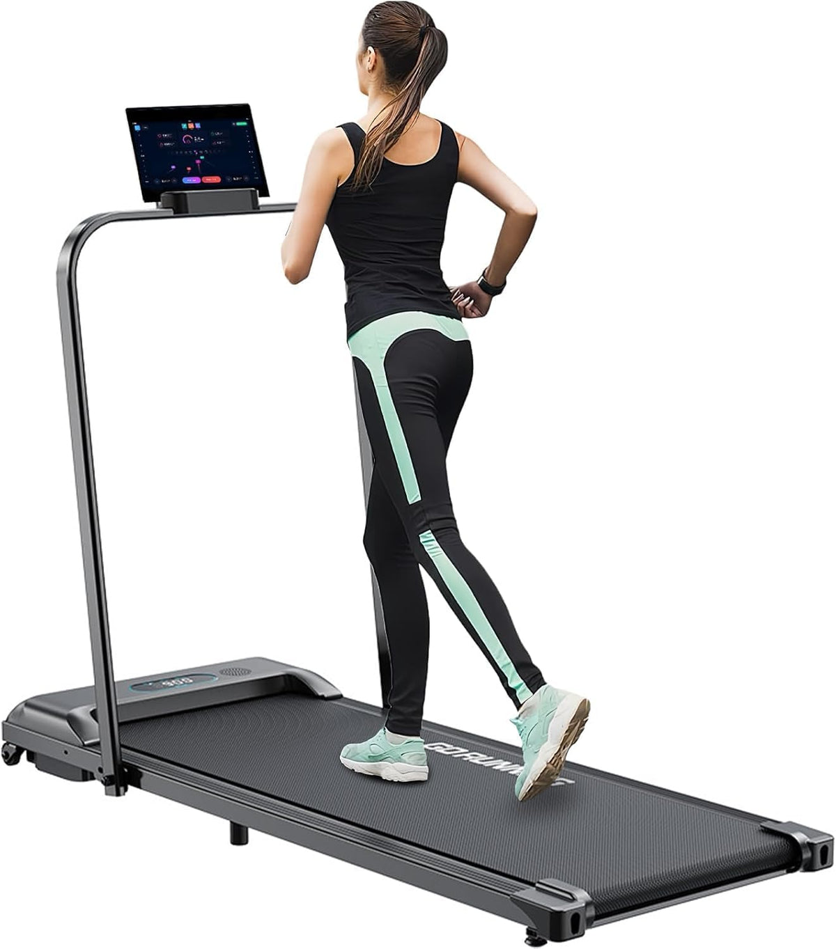 Wemart Walking Pad, Folding Treadmill 2 in 1 Under Desk Treadmill of Compact Space, 2.5HP Quiet Desk Treadmill with Remote Control & LED Display, Installation-Free – image 1