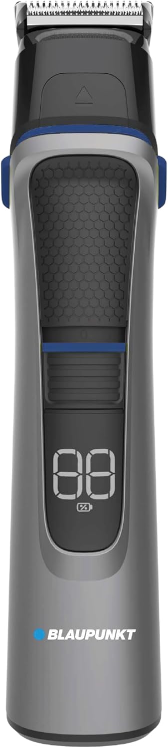 Blaupunkt 14-in-1 Trimmer & Shaver Kit for Men Precision Beard Trimmer, Nose & Body Groomer, USB-C Rechargeable, LCD Display, 120 Min Runtime, Quick Charge, Multiple Guide Combs