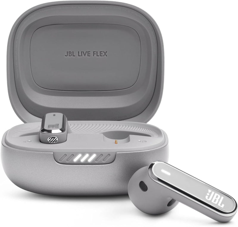 JBL Live Flex True Wireless Noise Cancelling Earbuds, Hi-Fi with Personi-Fi 2.0, 40H Battery, 6 Beam Forming Mics, Bluetooth 5.3, Touch/Voice Control, IP54 Water & Dust Resist - Blue, JBLLIVEFLEXBLU