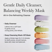 Rice Mochi Facial Cleanser Gift Set, 6 Varieties, 0.52 oz each - travel size, Korean skin care, holiday gift set