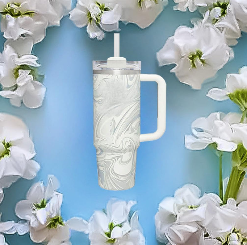 Quencher H2.0 Flowstate Tumbler Stainless Steel Vacuum Insulated Tumbler With Lid and Straw - For Water, Iced Tea, Coffee And More (BubbleGum)