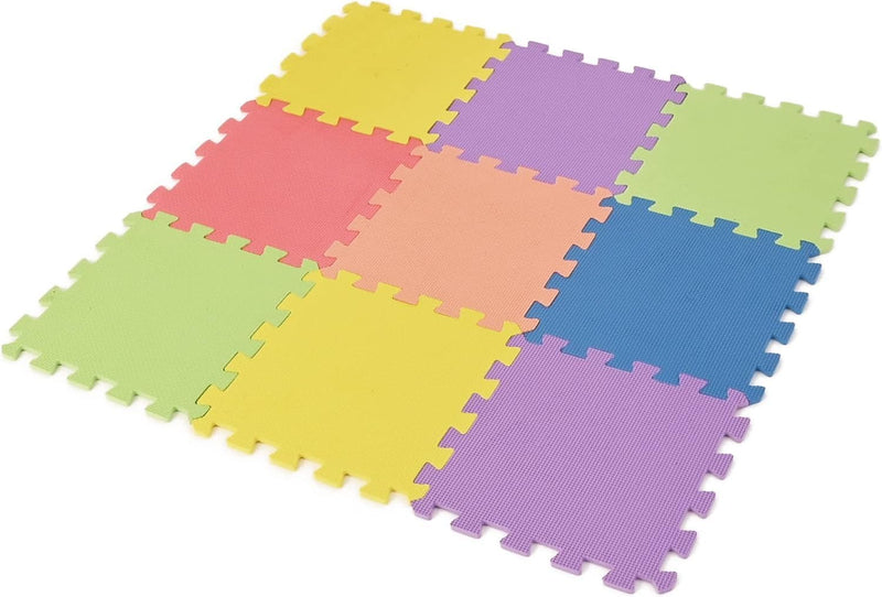 M.Y Interlocking Foam Play Mat - 29x29cm Thick, Multi Colour Soft EVA Baby Floor Tiles
