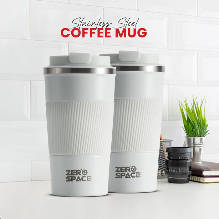 ZeroSpace Travel Coffee Mug, Stainless Steel Coffee Tumbler, Double Wall Vacuum Hot and Cold Insulated Coffee Mug for Home Travel Office Outdoor Works (Black - 500ml)
