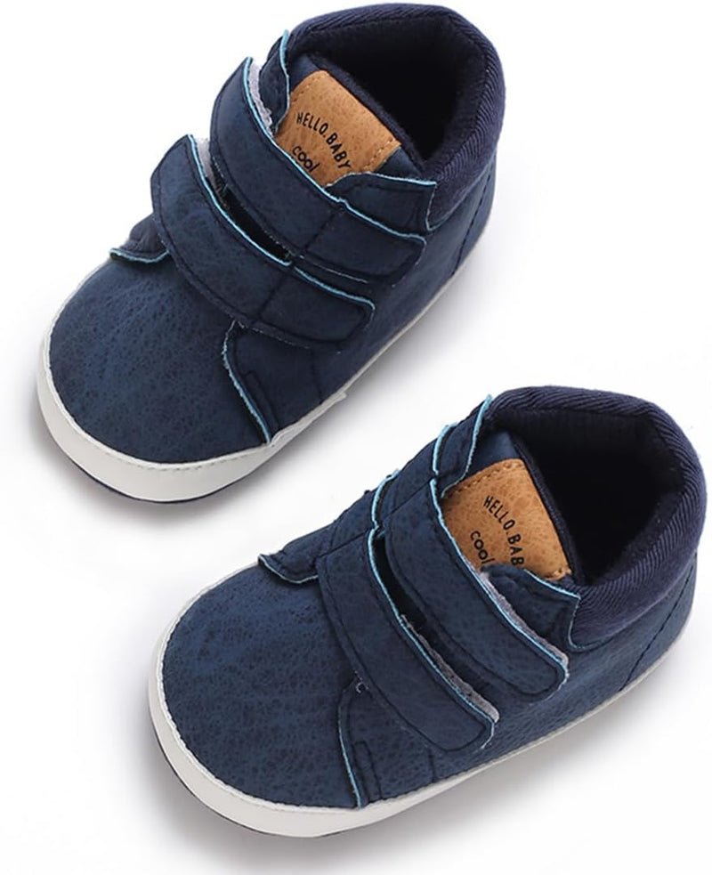 E-FAK Baby Shoes Boys Girls Infant Sneakers Non-Slip Rubber Sole Toddler Crib First Walker Shoes