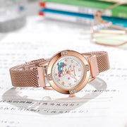 YWhalep 2 Packs Kids Watches for Girls, Toddler Watches Cute Cartoon Children Wrist Watch Easy Read Time Teacher Waterproof Watch