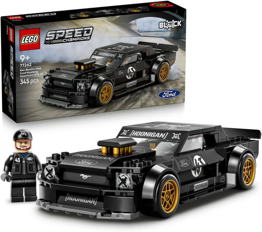 Speed Champions Ken Block's '65 Ford Mustang Hoonicorn V1 Muscle Car Toy - Model Kit w/Collectible Minifigure - Kids' Room Decor - STEM Gift for 9+ Year Old Boys & Fans - 77262