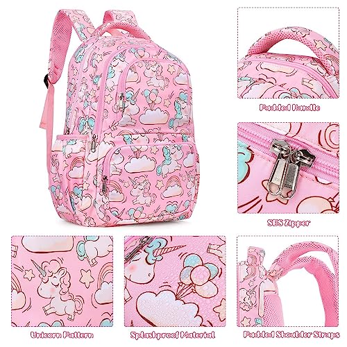 School bags for Girls and Boys with Lunch Bag Pencil Case, 3pcs Kids School Bag Set, Backpack for Kindergarten Elementary