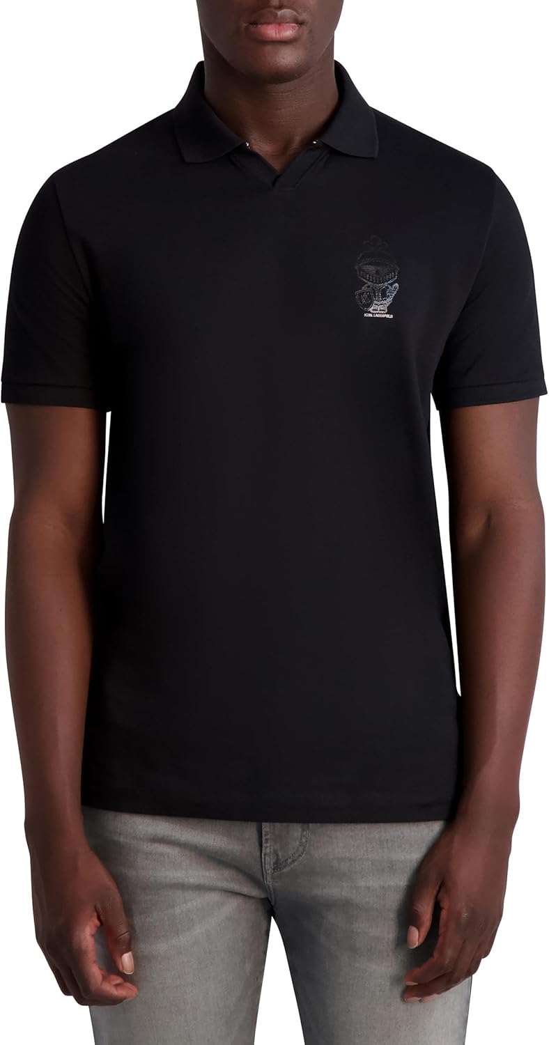 Karl Lagerfeld Paris mens Karl Armour Johnny Collar Polo Polo Shirt