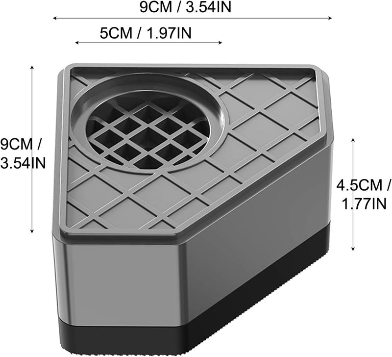 FATCAT 4PCS Anti Vibration Pads, Square Rubber Foot Pads for Washing Machine, Shock Resistant Silent Washer and Dryer pedestalsShock Resistant Silent Scrubber and Dryer Base