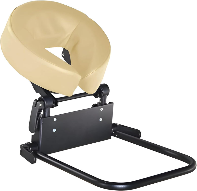 Master Massage Home Use Sleeping Mattress Top Massage Kit-Adjustable Headrest Face Pillow Cradle & Face Cushion Support Bracket, Head Face Rest Support- Eye Surgery Recovery - Cream - Cream