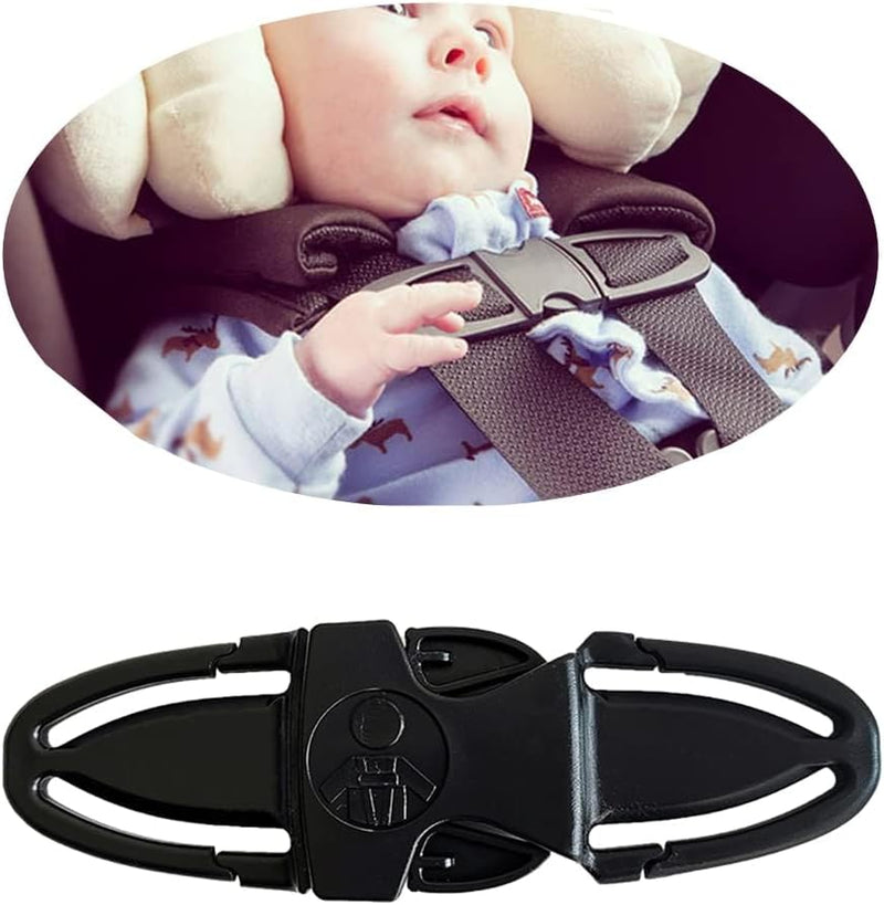 MdouLy Car Seat Chest Harness Clip Car Seat Safety Belt Clip Buckle Lock Stroller Chest Clip Universal Adjustable Guard for Baby and Kids Trend (Black)