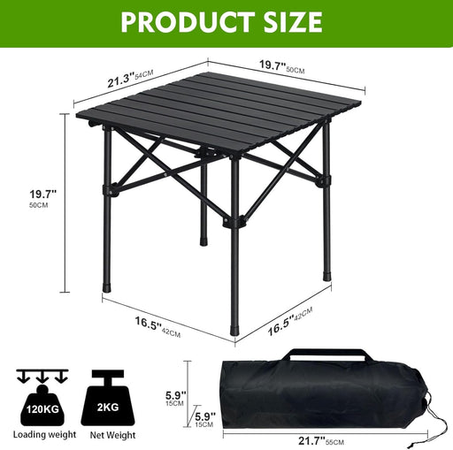 SKY-TOUCH Outdoor Camping Folding TableLightweight Folding with Aluminum Top and Carry Bag, Easy to Carry, Perfect for Outdoor, Picnic, Cooking, Beach, Hiking, Fishing535150cm