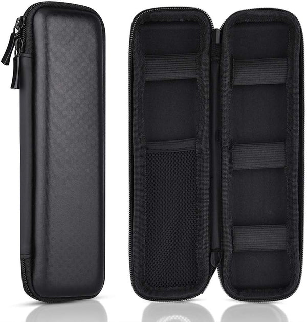 Black Hard Pencil Case EVA Hard Shell Pen Case Holder for Executive Fountain Pen and Stylus Touch Pen - small balck