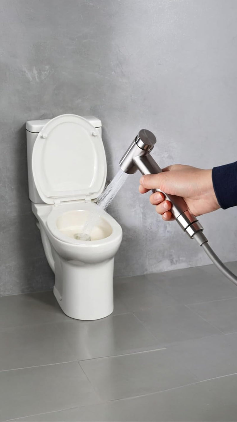 Sweet seven Stainless Steel Bidet Sprayer Head - Hand Held Bathroom Shower Faucet for Toilet Cleaning, Spray Taps