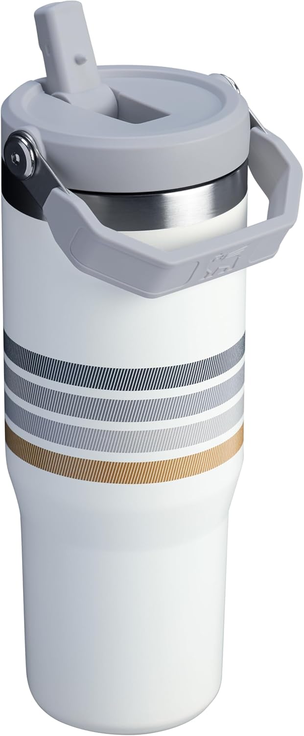 Stanley IceFlow Stainless Steel Tumbler with Straw - Vacuum Insulated Water Bottle for Home, Reusable Cup with Straw Leakproof Flip - Cold for 12 Hours or Iced for 2 Days, 30 Oz, Black 2.0