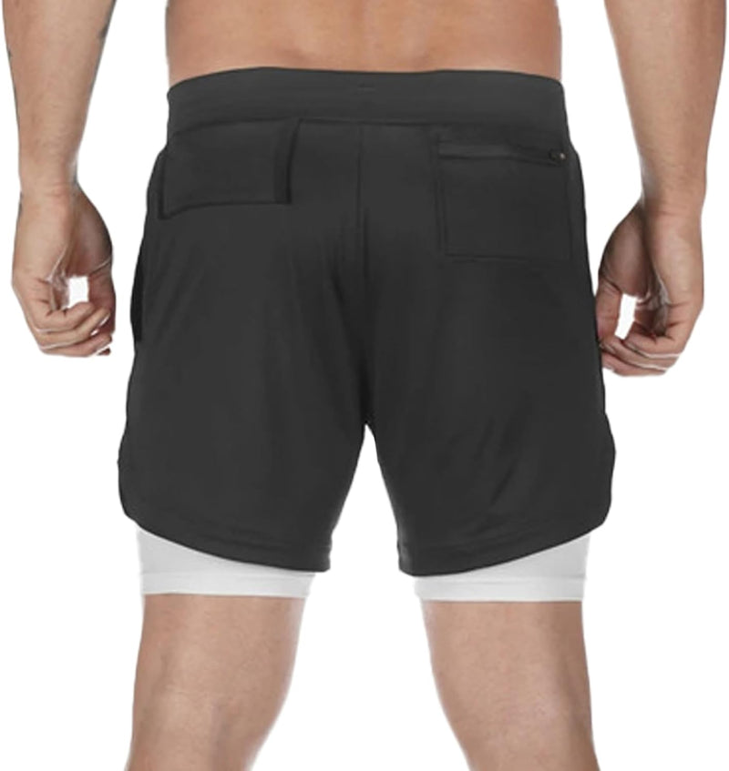 Dress Cici Gym Shorts for Men, Men's Activewear Running Shorts,Drawstring Gym Shorts Men, 2 Layer Loose Athletic Shorts with 4 Pockets
