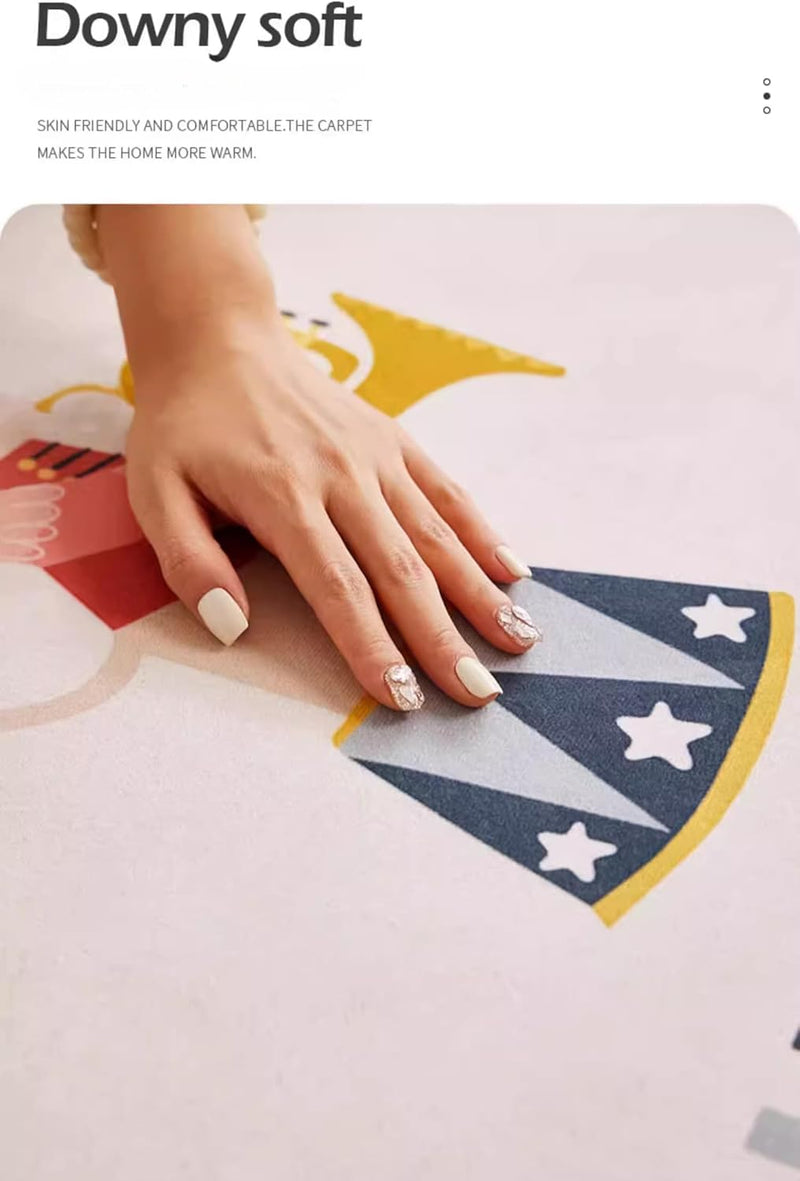 Portable Baby Play Mat, Washable Cotton Kids Playmat, Foldable Large Thick Activity, Non-Slip, Non-Toxic, Waterproof, Safe Crawling Mat For Toddler Boy Girl. (200X160CM)