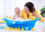 AIYUENCICI Bath Duck Toys 12 PCS Yellow Rubber Ducks Squeak & Float Ducky Baby Shower Pool Toy for Toddlers Kids Boys Girls