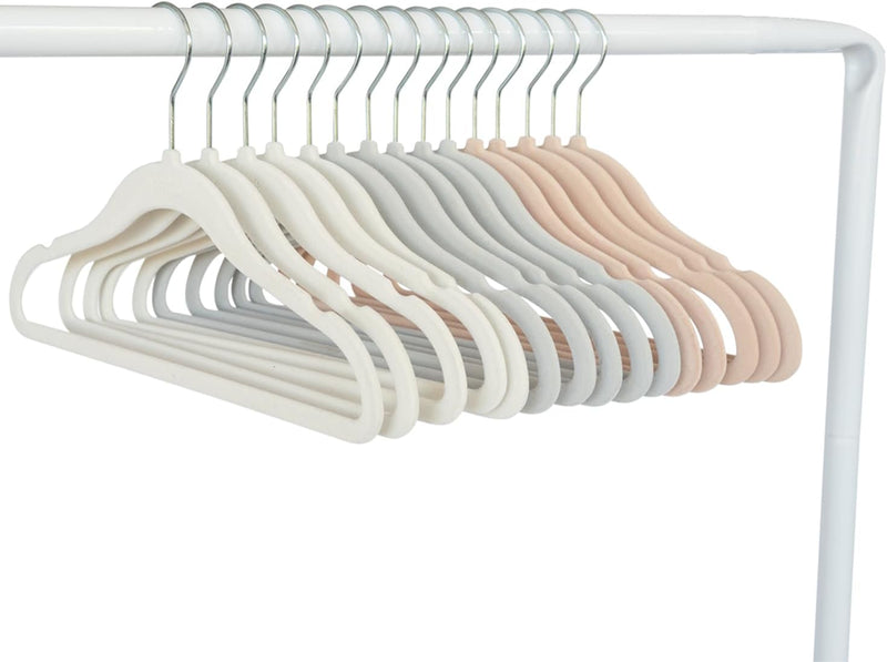 3 Sprouts Baby Hangers, Non-Slip Velvet Hangers, Kids Hangers - Pack of 15 - Pink