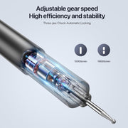 NALACAL Electric Engraving Pen, USB Rechargeable Rotary Tool with 24 Bits, Cordless DIY Jewelry Engraver for Wood, Glass, Stone, Carving, Resin