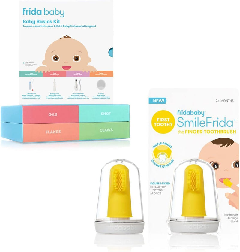 Baby Basics Kit |Includes NoseFrida, NailFrida, Windi, DermaFrida + Silicone Carry Case & SmileFrida The Finger Toothbrush