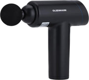 Olsenmark 6-in-1 Percussion Massage Gun Cordless & Rechargeable Deep Tissue Massager with 6 Detachable Heads, 6 Speed Levels, Ergonomic Grip for Full-Body Pain Relief, Stress Reduction, Black