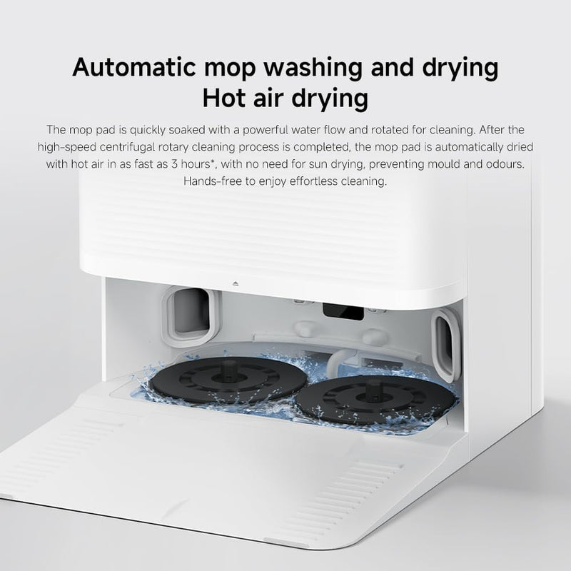 Xiaomi Robot Vacuum X20 Pro with 7000Pa Suction power, All-in-One Station, Auto Mop washing, Hot air drying, Auto dust collection, Carpet Detection, LDS Navigation, 160min Runtime, App & Voice Control