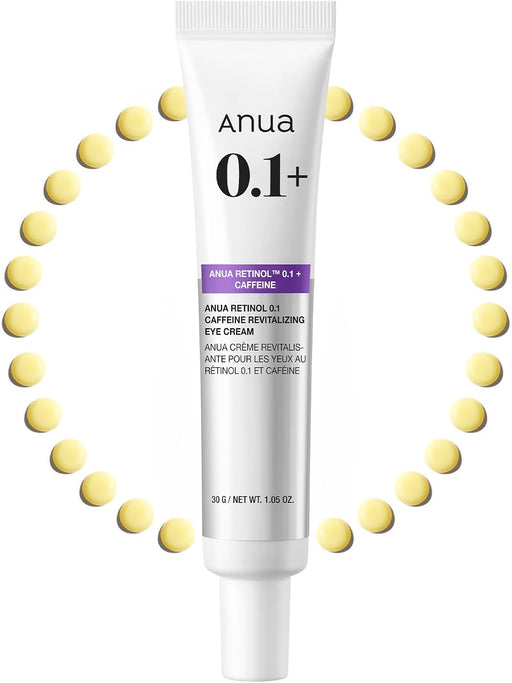 Retinol 0.1 Caffeine Revitalizing Eye Cream, Lightweight Formula for Dark Circles & Puffiness, Hydrating for Sensitive Skin, Korean Skincare, 30 ml