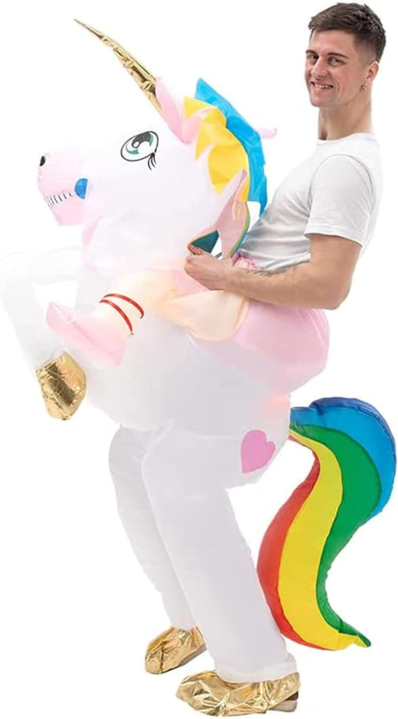 TERRIFI Inflatable Unicorn Costume for Kids, Funny Blow Up Christmas Fancy Dress Cosplay Suit for Party Festival Masquerade