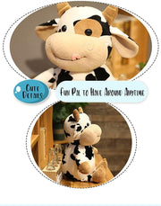 COOLBABY cow plush toy,16 inch stuffed animal throw plushie pillow doll,soft fluffy friend hugging cushion-present for every age and occasion