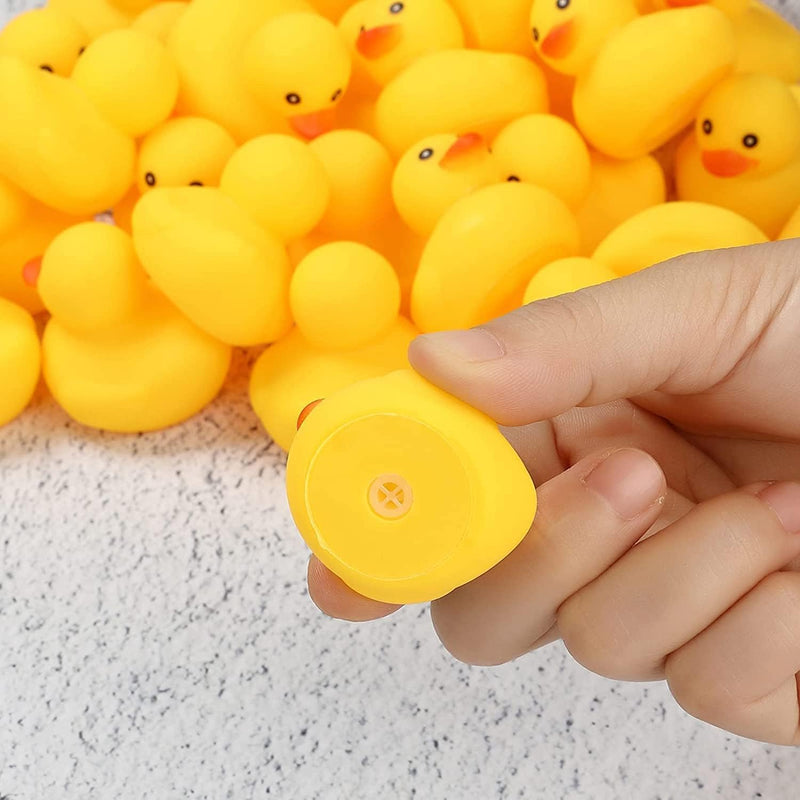 GoodGoodsLtd MINI Rubber Ducks,Little Rubber Ducks Tiny Baby Shower Rubber Ducks,Squeak Fun Rubber Ducks in Bulk Bath Toy Float Decorations For Shower Birthday Party Favors,20Pcs