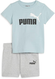 unisex-child Minicats Tee & Shorts Set Track Suit - Turquoise Surf
