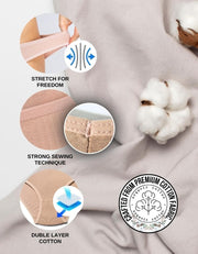 ALYA UNDERWEAR Premium Underwear for Women, Mid Rise Women’s Knickers, Breathable Organic Cotton Panties for Women, Comfortable Ladies Knickers