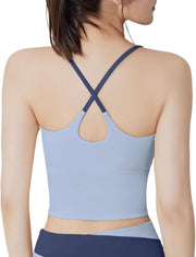 Dress Cici Strappy Longline Bra, Sports Crop Top, Yoga Bra