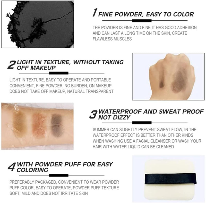 Hair Root Concealer - New Type Hairline Powder, Root Touch Up Powder, Instantly Cover Up Gray Hair Root Fiber 12g, Black