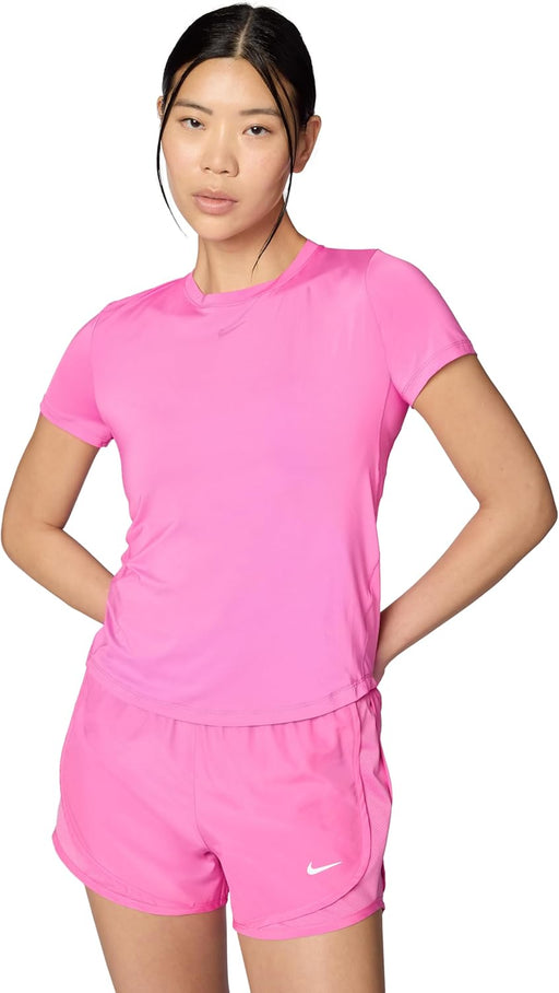 Women's W Nk One Classic Df SS Top - PLAYFUL PINK/(BLACK)