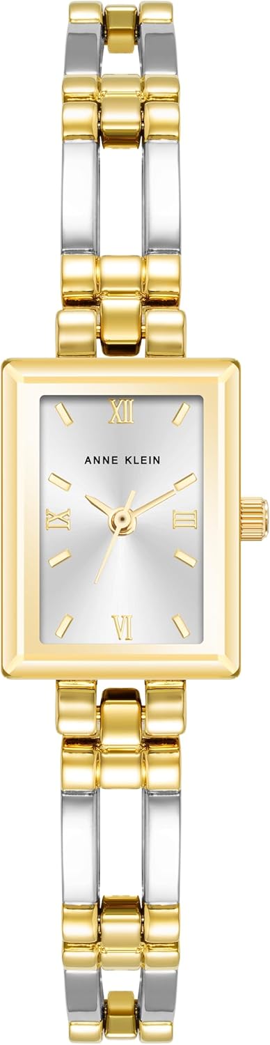 Women's Bracelet Watch - Silver/Gold Bracelet With Silver Dial