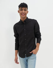 American Eagle Men Slim Fit Stretch Oxford Button-Up Shirt