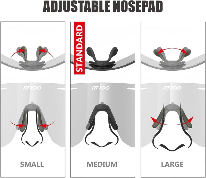 RT100 RIDE YOUR WAY Professional wrap around Frameless Cycling Sunglasses for Men and Women