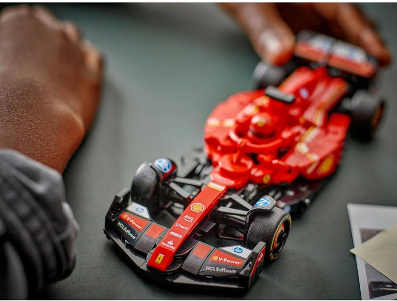 Speed Champions Ferrari SF-24 F1 Race Car Toy with a Collectible Formula 1 Driver Minifigure - Model Kits for 10+ Year Old Boys & Girls or Adult Motorsport Fans 77242