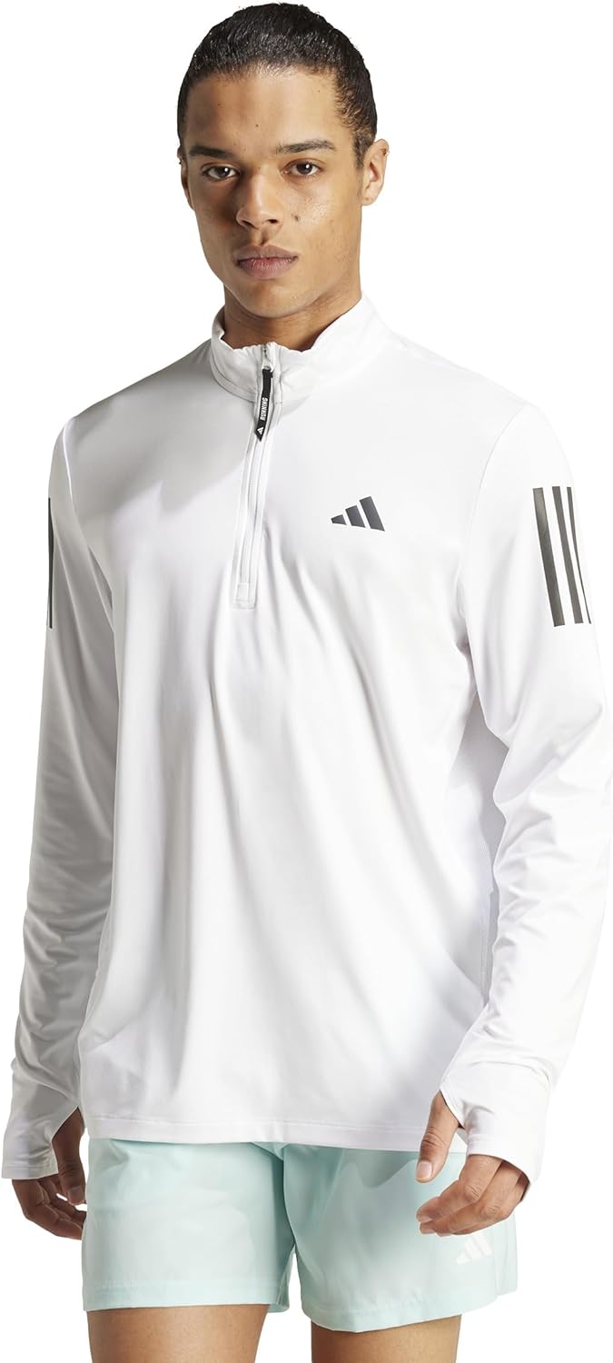 Mens Own the Run Half-Zip Track Top Track Tops - White