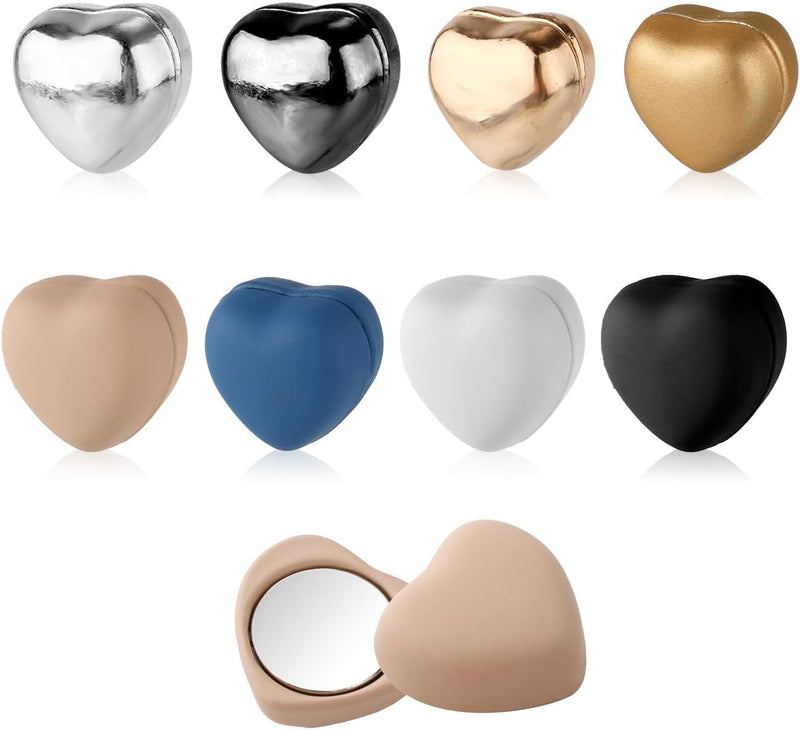 TERRIFI 8pcs Hijab Magnetic Pins, Heart-Shaped Strong Magnetic Scarf Clips, Multi-Purpose Pinless Brooch for Women, Magnetic Clasp for Hijabs, Scarves, and Clothes