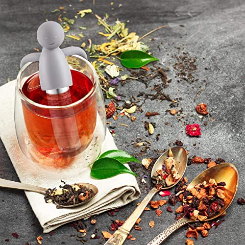 KASTWAVE Tea Infuser Filter, Loose Tea Cute Stainless Steel Ultra Fine Mesh Tea Supplies Steeper Diffuser Herbal Tea and Spices 1 Pac, Get the More Enjoyable Tea Times with Friends and Family (Blue)
