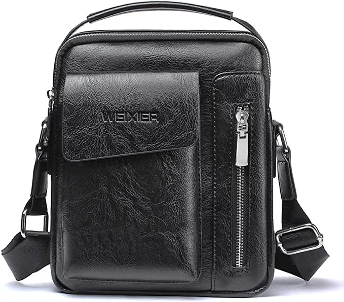 Shoulder Pack, Crossbody Bag for Men for Travel Business with Magnetic Buckle