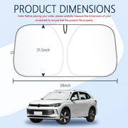 Aokdom Sunshade for Car Windshield,240T Thickened Windshield Sun Shade for Blocking 99% Sunlight & Heat,Summer Car Essentials Sun Cover for Car Windshield Fits Car,Truck,SUV - XL (59*31.5 inch)