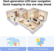 Xiaomi Robot Vacuum S10T, Smart LDS Navigation, 8000Pa Powerful Suction, 5200mAh Large Battery Capacity, 2-in-1 Vacuum and Mop, App Control, Pet Hair & Carpet Cleaning, Black