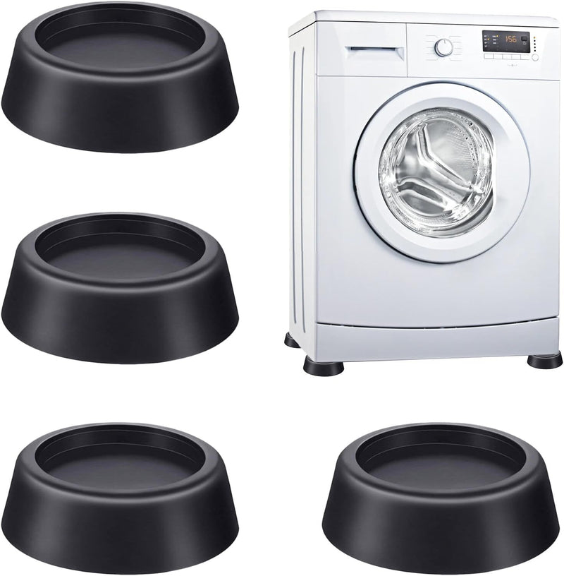 Gwolf Vibration Damper Washing Machine, 4 Pieces Non-Slip Mat Washing Machine - Prevent the Washing Machine from Moving - Anti-Vibration Mat Washing Machine for Washing Machines & Dryers (4.45 cm)
