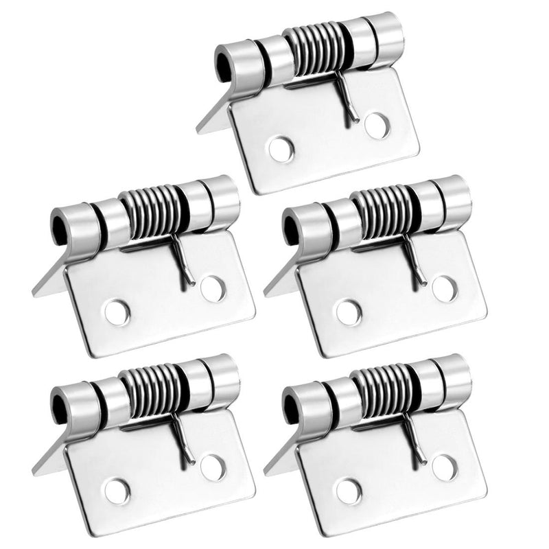 uxcell sourcing map Self Closing Spring Hinge 0.98" Stainless Steel Brushed DIY Hardware for Door Cabinet Small Box 5pcs Per Pack