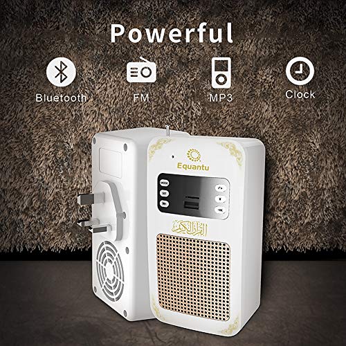 JIANFEI LIANG Portable Small Bluetooth Speaker MP3 Arabic Translator Quran Player with USB Jack (White)