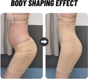 High Waisted Body Shaper Tummy Control Shorts, Women Tummy Control Leggings, Tighten the Sagging Fat Lift the Hips and Tighten the Abdomen Shaping Leggings Suitable for Women(Skin Color and Black)